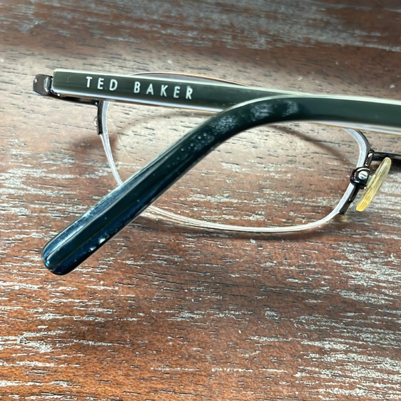Ted Baker Scuffler B113 LBR brown half rim eyeglasses 48-20-135 with black case - Picture 3 of 16
